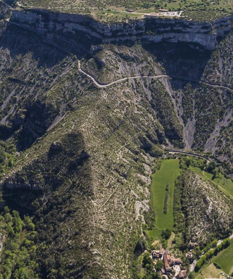 Vue aérienne du canyon de Navacelles
