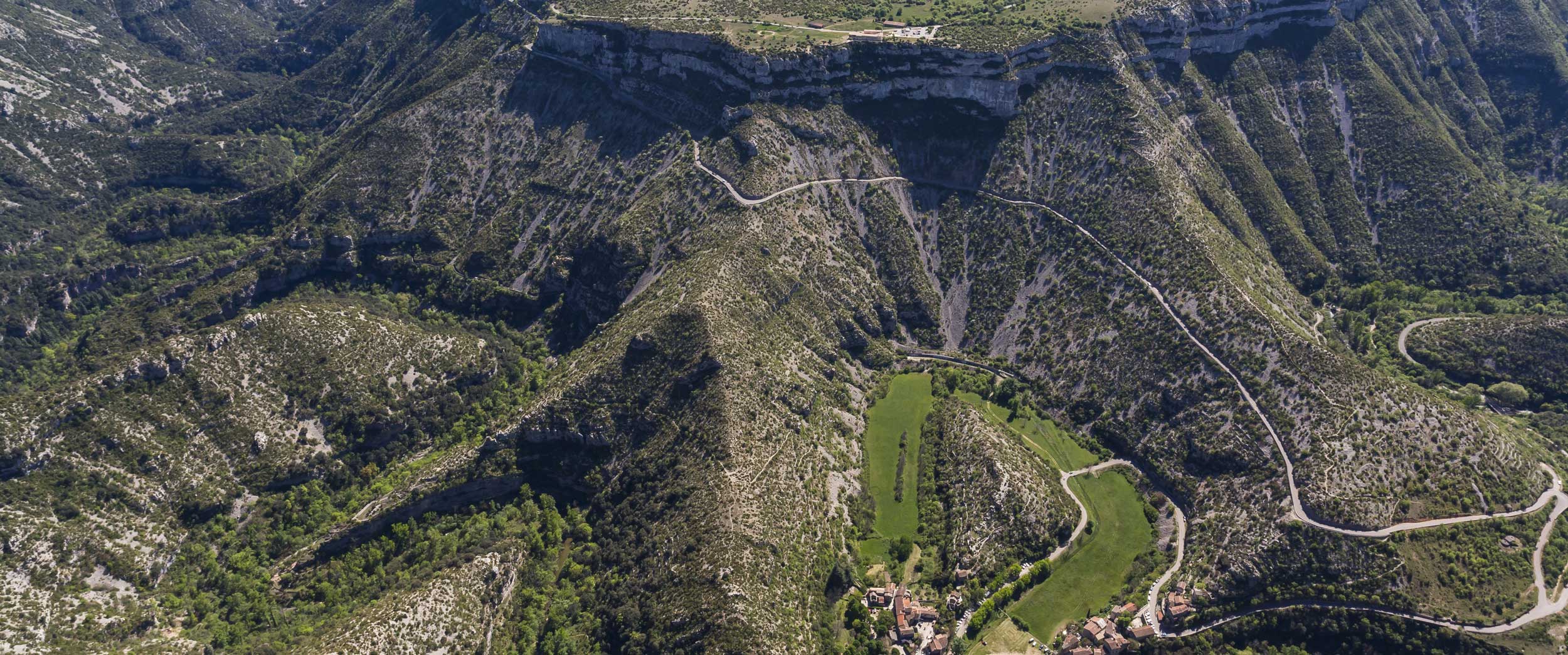 Vue aérienne du canyon de Navacelles