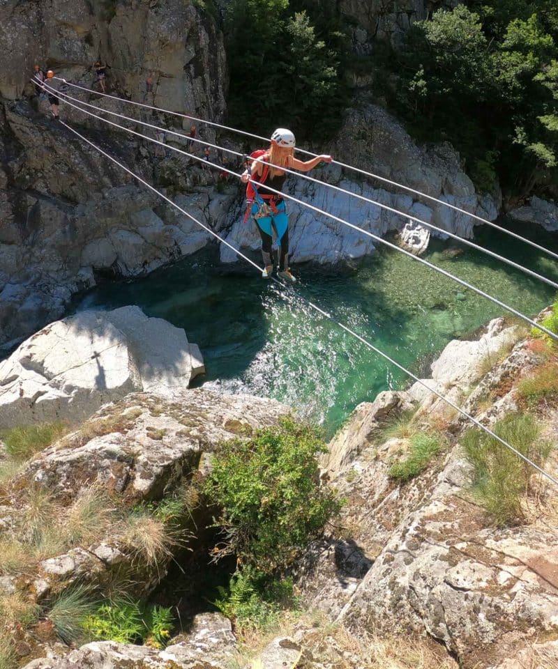 via ferrata du Tapoul dans les Cévennes