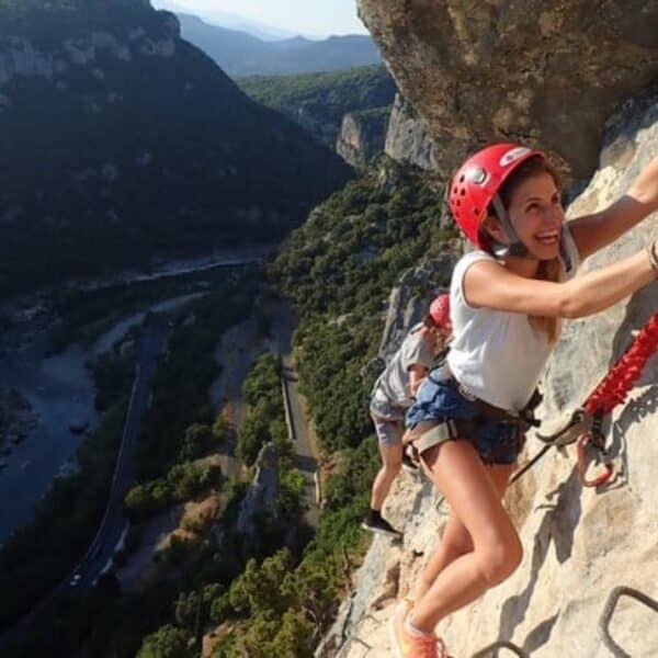 via ferrata Thaurac dans les Cévennes, près de Ganges