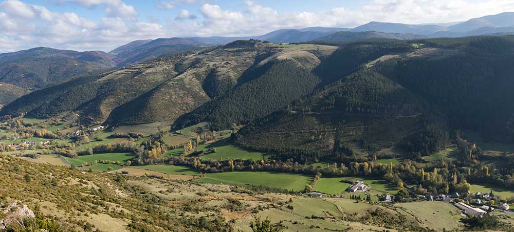 Vue sur le Causse noir dans les Cévennes