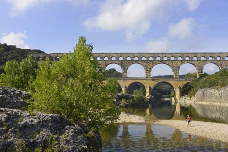 Chemin de randonnée près du Pont du Gard