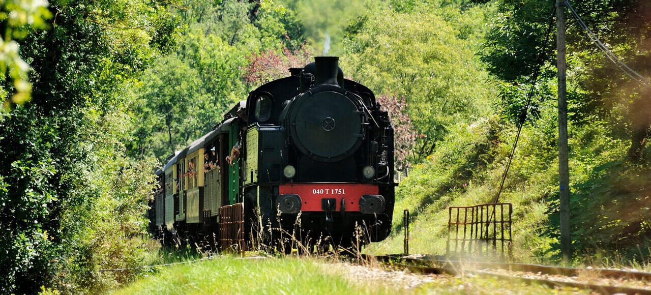 Passage du train à vapeur des Cévennes