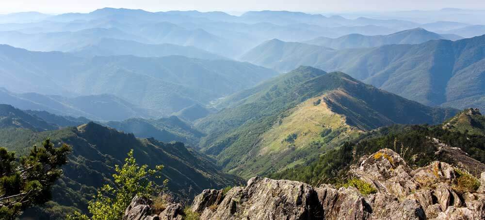 Vue sur les Cévennes depuis le Mont Aigoual