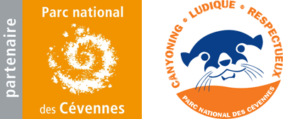Logo du parc national des Cévennes et son label canyoning